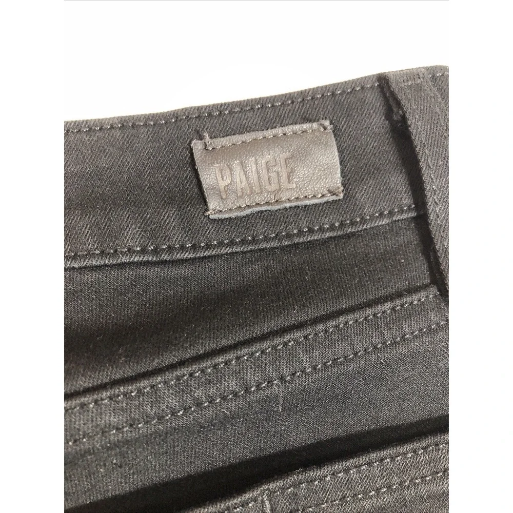 Paige Jeans Women's‎ Size 27 Black Denim Verdugo Ankle Distressed Mid Rise